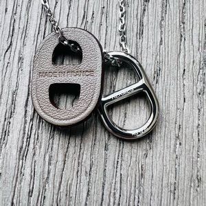Hermes O’Maillon Pendant Silver Etoupe